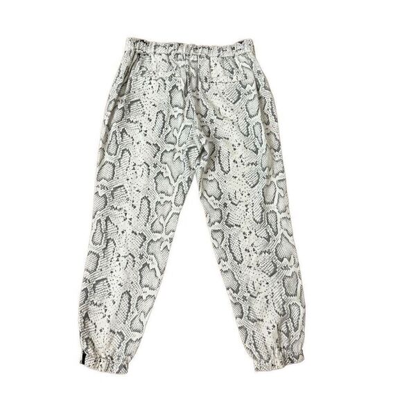 Pam & Gela Snake Print Jogger Pants Cropped Size Medium - Picture 2 of 5
